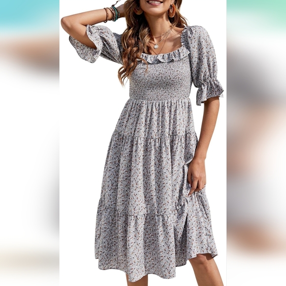 Floral Midi Dress - Picture 11 of 16